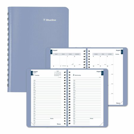 BLUELINE Academic Daily/Monthly Planner, 8 x 5, Cloud Blue Cover, 12-Month Aug to July: 2023 to 2024 CA201F.02